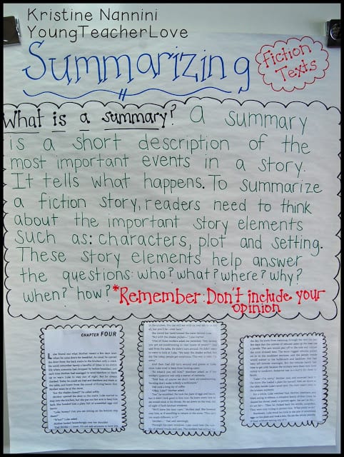 How to write a summary for kids worksheet