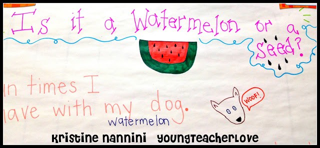 Watermelon or Seed Narrative Writing Anchor Chart - Young Teacher Love by Kristine Nannini
