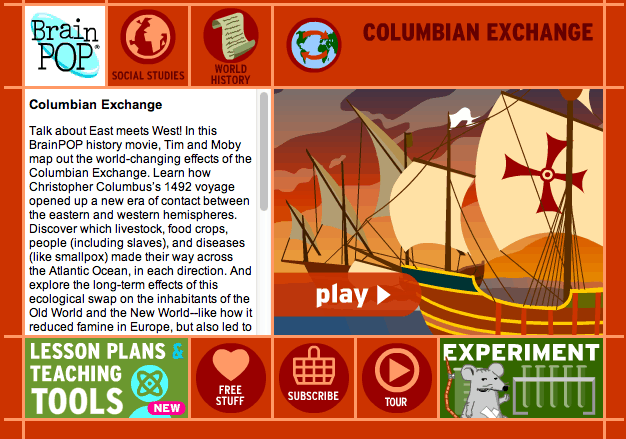 Social Studies Freebies and Ideas- The Columbian Exchange - Young Teacher Love by Kristine Nannini