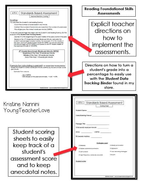 4th Grade English Language Arts/ Literacy Assessments and Teaching Notes by Kristine Nannini