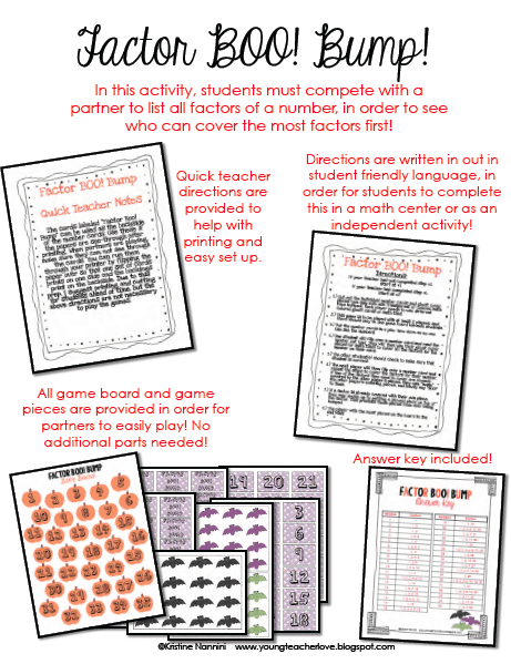 Halloween Math Centers and Activities Pack by Kristine Nannini