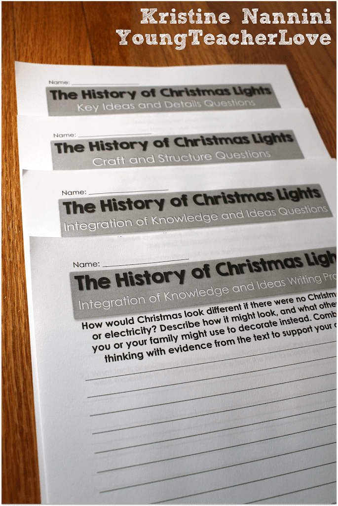 Christmas Close Reading Passages Text Dependent Questions More Young Teacher Love