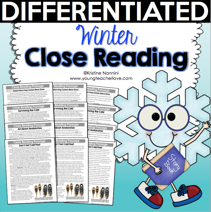 Winter Differentiated Close Reading Differentiated Passages, Text-Dependent Questions, and More