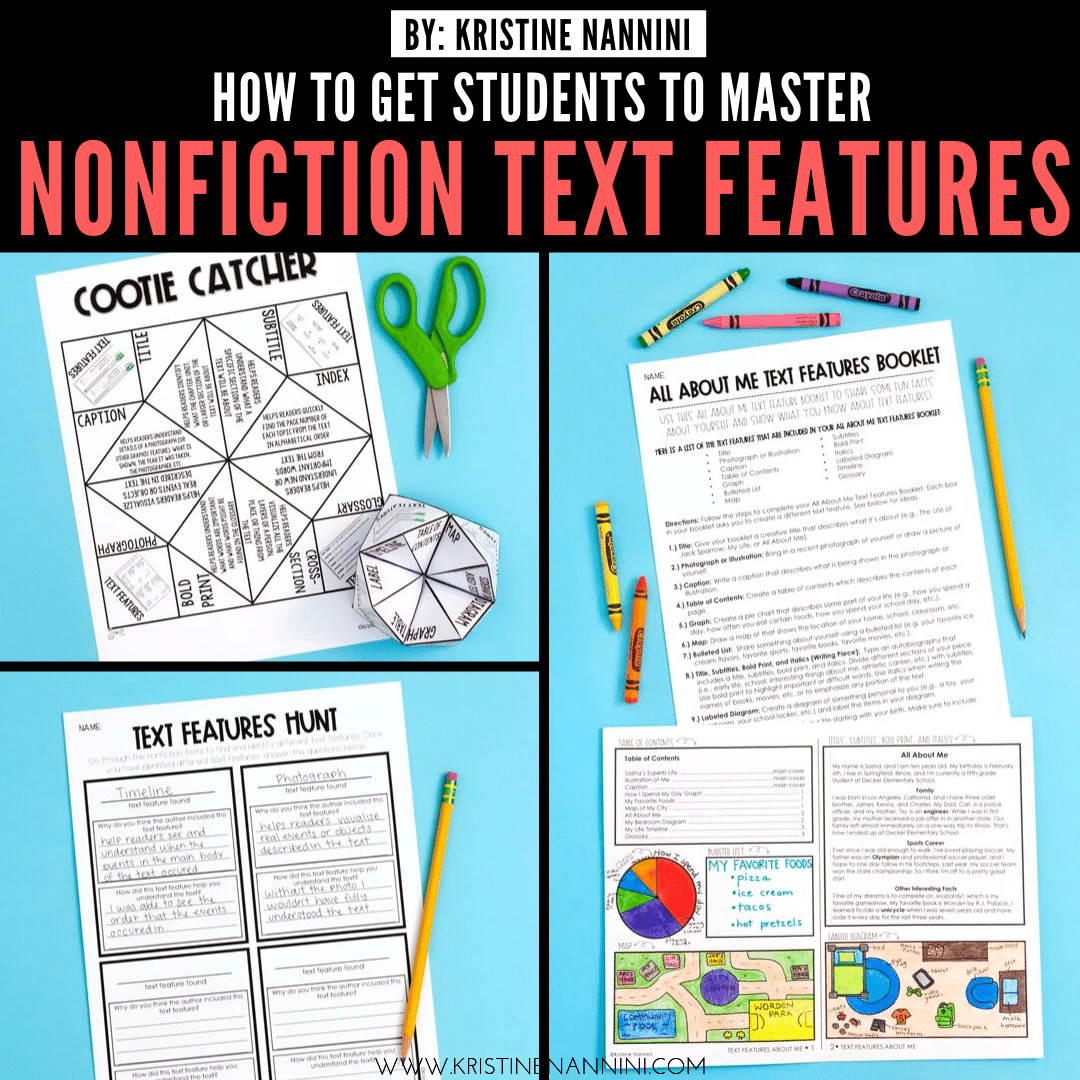 Freebies to Help Students Master Nonfiction Text Features In Nonfiction Text Features Worksheet