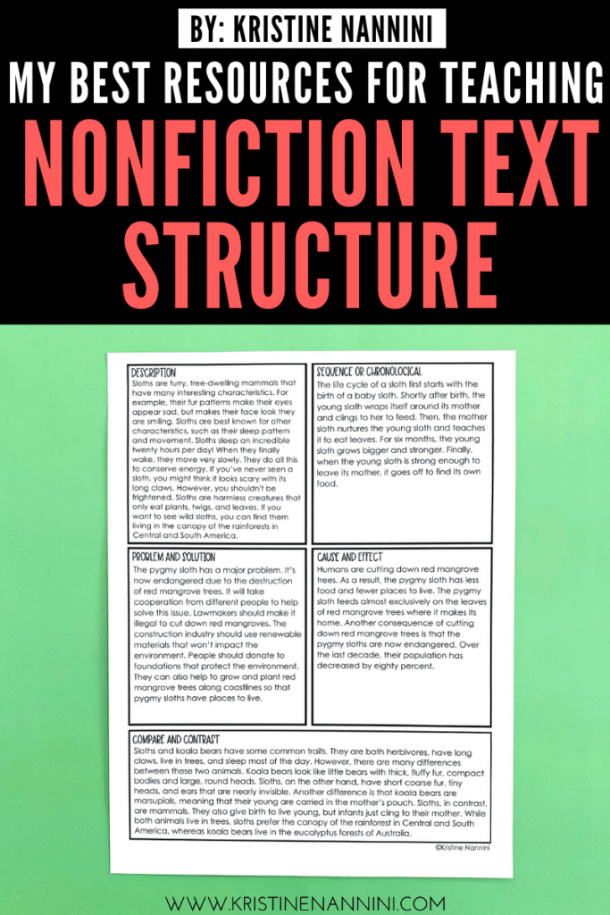 How to Get Students to Master Nonfiction Text Structure by Kristine Nannini