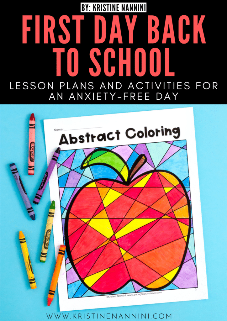 first back to school student coloring