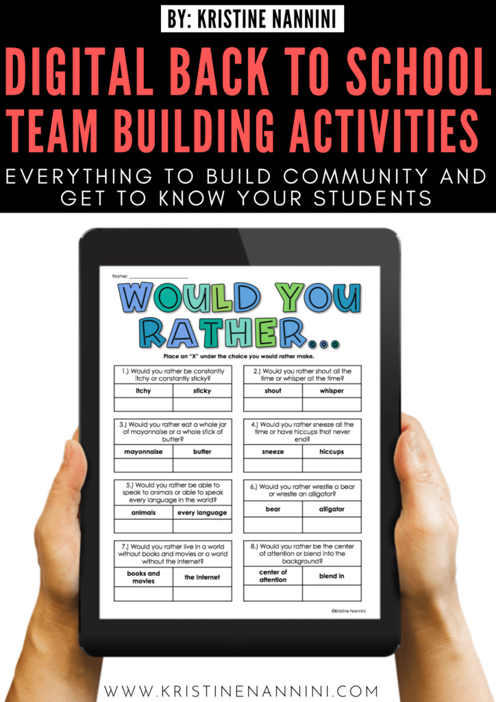 Virtual Team Building Would you Rather Activity
