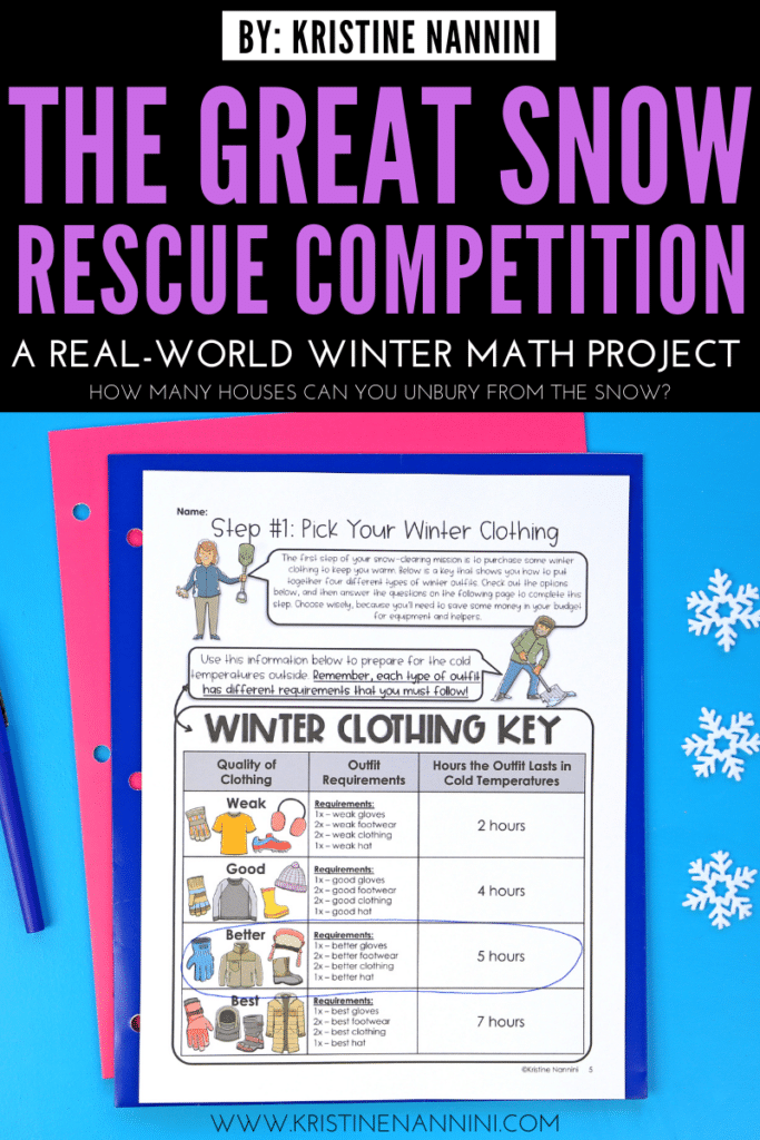 Winter PBL: winter clothing page