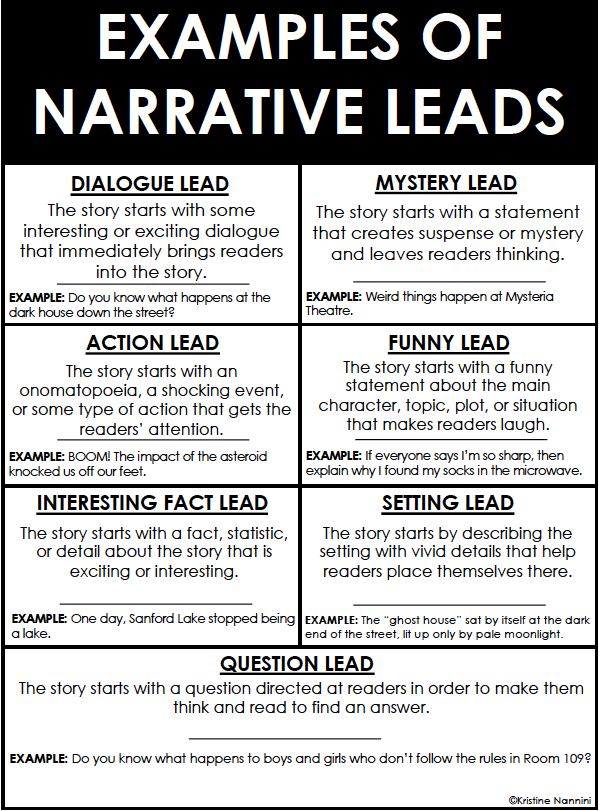 Examples of Narrative Leads