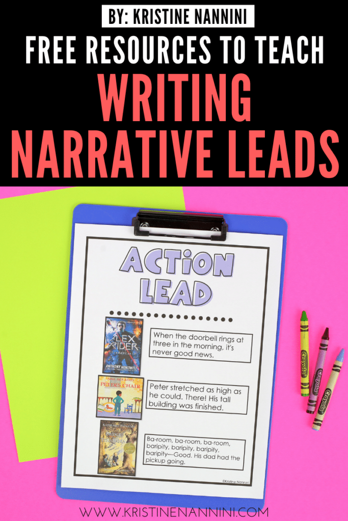 Narrative Leads Mentor Texts - Action Leads