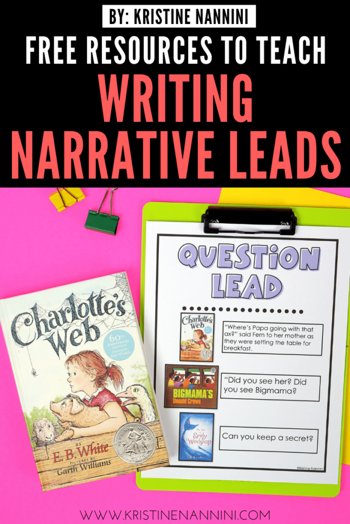 Narrative Leads mentor texts