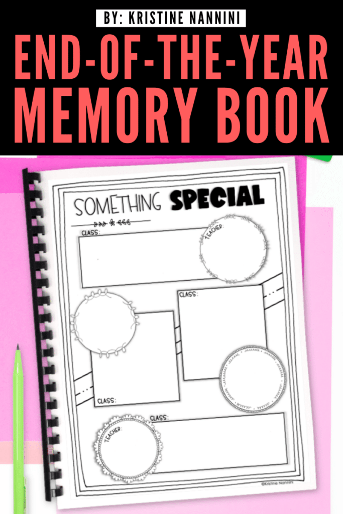 End-of-the-Year Memory Book - Specials Classess