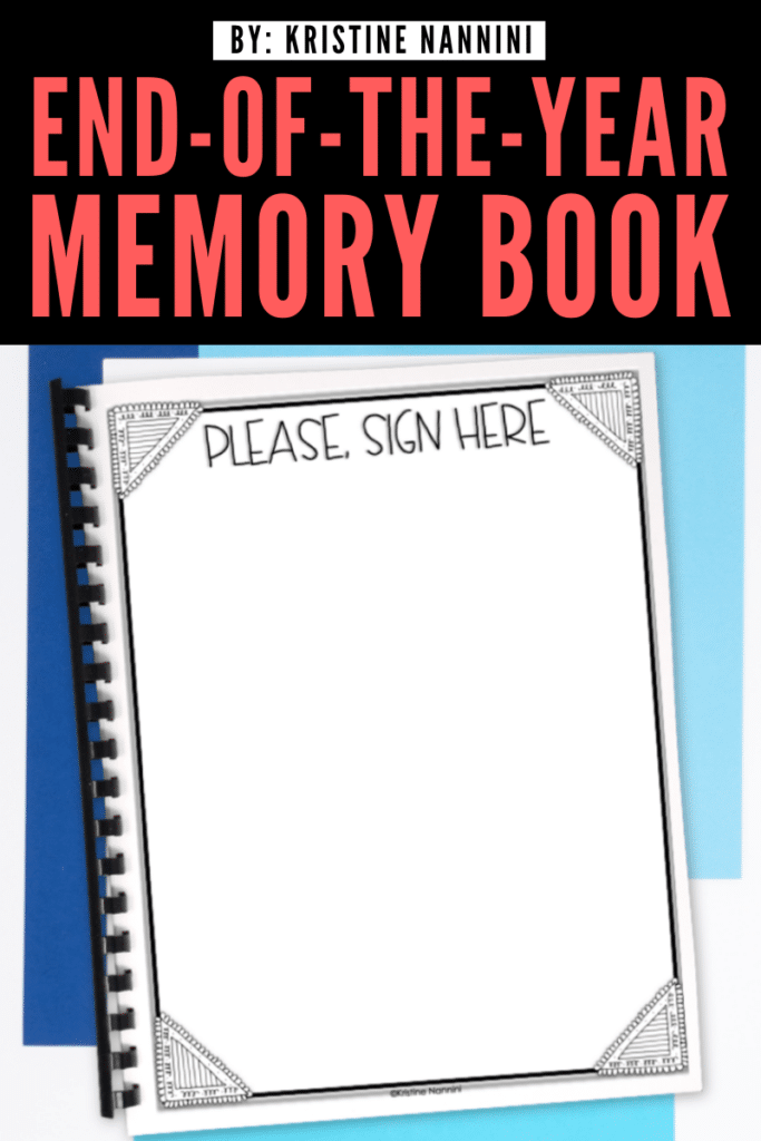 End-of-the-Year Memory Book - Signature Page
