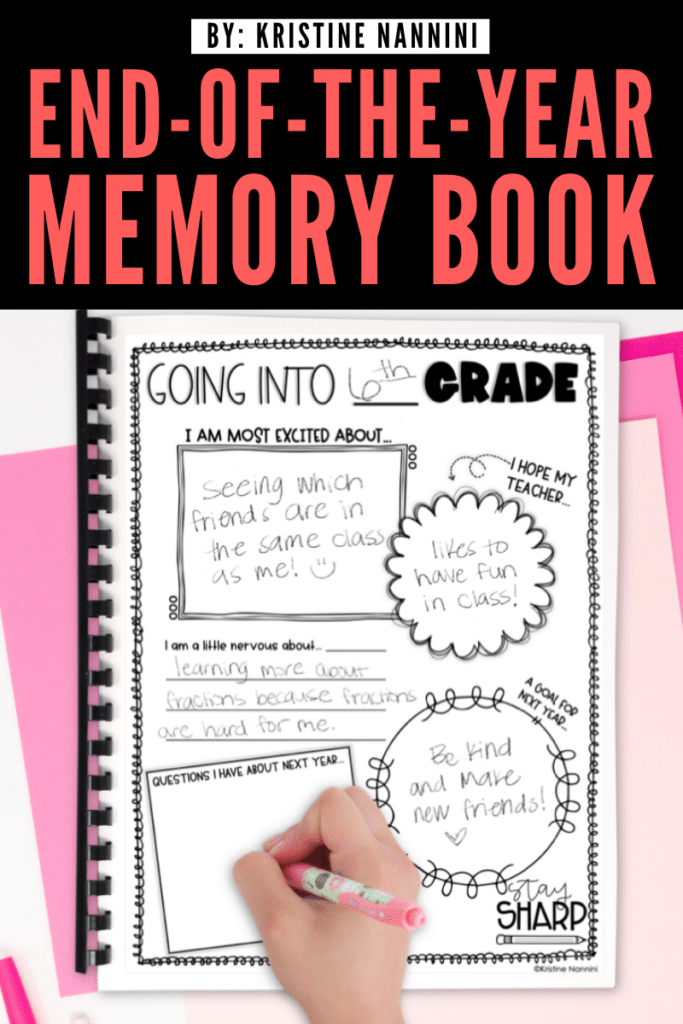 End-of-the-Year Memory Book - Going into 6th Grade